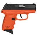 SCCY Industries CPX3CBORRDRG3 CPX-3 Red Dot Ready Sub-Compact Frame 380 ACP 10+1, 2.96 in Stainless Quadlock Barrel, Black Nitride Optic Ready/Serrated Stainless Steel Slide, Orange Polymer Frame w/Finger Grooves, No Safety, Right Hand, Pistol - Sccy