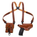 Galco MCII870R Miami Classic II Shoulder System Size Fits Chest Up To 56 in Tan Leather Harness Fits Sig P365 Fits Sig P365XL Fits Sig P365 SAS Right Hand - Galco