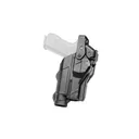 Rapid Force Rapid Force, Duty Holster Level 3, Belt Slide Holster, Mid Ride, S&W M&P9/40/2.0/M2.0 Compact/Per. M&P40 M2.0 C.O.R.E. Ported/Pro Series, Light Bearing, Right Hand, Black RD-M-0396-BK-RH-L1-C - Rapid Force