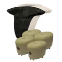 Mojo Outdoors HW2496 Mini Flags Canada Goose Species Brown w/White Flag 4 Per Pack - Mojo Decoys