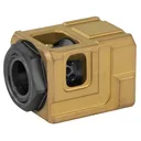 Chaos Gear Supply Qube Compensator QUBECOMPGLDBLK, Gold/Black, 1/2X28 Thread Pitch QUBECOMPGLDBLK - Chaos Gear Supply