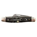 Case 65091 Stockman Medium 1.70 in/1.77 in/2.57 in Folding Clip/Sheepsfoot/Spey Plain Stonewashed Satin S35VN SS Blade/ Rough Black Jigged Buffalo Horn Handle - Case