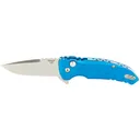 Hogue X1-Microflip 24178-EXLRSR, Folding Knife, 2.75 in, Drop Point, Tumbled Finish, Blue/Aluminum Frame - Hogue