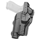 Rapid Force Rapid Force Duty Holster, Outside the Waistband Holster, Level 3 Retention, For Glock 17 with Light, Mid Ride, No Optics Hood, Right Hand, Polymer, Black RFS-0601-R-MB-9-D - Rapid Force