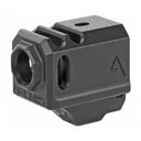 Agency Arms Glock 43 Compensator 417-G43-BLK, Features two chamber design-2 vertical ports and 2 side venting ports - Agency Arms