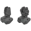 F.A.B. Defense Flip Up Front and Rear Sight Set FX-FRBSKIT, Fits Picatinny Rails, Polymer, Black FX-FRBSKIT - Fab Defense