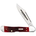 Case 12213 Limited Edition XXXVII CopperLock Folding Locking Clip Point Plain Mirror Polished w/Engraving Tru-Sharp SS Blade/ Old Red Barnboard Jig/SS Stag Bone/Nickle Handle - Case Knives
