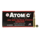 Atomic 00472 Subsonic 308 Win 260 gr Soft Point Round Nose 50 Per Box/ 10 Case Centerfire, Rifle Ammunition - Atomic