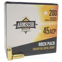 Armscor 50093 Precision Rock Pack 45ACP 230gr Full Metal Jacket 200 Per Box/4 Case, Centerfire Handgun Ammo - Armscor