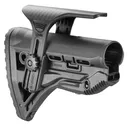 FAB Defense FXGLSHOCKCP GL-Shock CP Buttstock for AR-15/ M16/ M4 w/Adjustable Cheek-Rest & Anti-Rattle Mechanism Black Mil-Spec Reinforced Polymer - FAB Defense