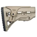 FAB Defense FXGLSHOCKCP GL-Shock Buttstock for AR-15/ M16/ M4 w/Adjustable Cheek-Rest & Anti-Rattle Mechanism FDE Mil-Spec Reinforced Polymer - Fab Defense