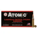 Atomic Ammunition 00408 Rifle Subsonic 5.56x45mmNATO 112gr Soft Point Round Nose 50 Per Box/10 Case, Centerfire Rifle Ammo - Atomic