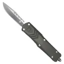 CobraTec Knives SGYFSXSDNS FS-X Small 2.50 in OTF Drop Point Plain D2 Steel Blade/Gray Anodized Aluminum Handle Features Glass Breaker Includes Pocket Clip - Cobratec Knives