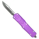 CobraTec Knives SPURFSXSDNS FS-X Small 2.50 in OTF Plain D2 Steel Blade/Purple Anodized Aluminum Handle Features Glass Breaker Includes Pocket Clip - Cobratec Knives