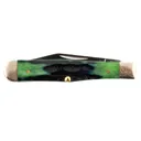 Case 75837 Swell Center Jack Small 1.73 in/2.30 in Folding Clip/Pen Plain Mirror Polished Tru-Sharp SS Blade/Hunter Green Deep Canyon Jig Bone Handle - Case