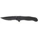 CRKT 2267 TACO 4.22 in Folding Part Serrated Black Stonewashed 4116 SS Blade/Black Textured GRN Handle Includes Pocket Clip, Knife - Columbia River