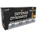 Fiocchi 44SA500 Defense Dynamics 44S&WSpl 200gr Semi Jacketed Hollow Point 50 Per Box/10 Case Centerfire, Handgun Ammunition - Fiocchi