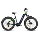 Rambo Bikes R750PSTBLG Pursuit 2.0 Step Thru Navy Blue/Neon Green, Shimano High Performance 8 Speed, High Torque RTR1000TS Mid-Drive Motor, 20 mph Speed - Rambo Bikes