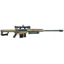 Barrett Model 82A1 .50 BMG Rifle System Pkg 14024, .50 BMG, Semi-Auto, 29 in Barrel, Tan Cerakote Finish, w/ Leupold Mark 4 4.5-14X50 Scope, ZERO-GAP Rings, Monopod, 10 Rd, 1-3 Delivery - Barrett