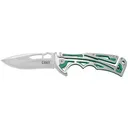 CRKT 5241 Nirk Tighe Green 3.17 in Folding Drop Point Plain Satin 8Cr14MoV SS Blade Two-tone SS w/Green Painted Finish Handle - Columbia River