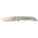 CRKT 6135 Oxcart 3.05 Fold Plain Satin AUS-8A SS Blade/Brushed Stainless Steel Handle Includes Pocket Clip, Knife - Columbia River