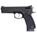 CZ Custom CZ SP01 Shadow Custom, Double Action/Single Action, Semi-automatic, Metal Frame Pistol, Full Size, 9MM, 4.6 in Barrel, Steel, Polycoat Finish, Black, Aluminum Grips, Fiber Optic Front/Fixed Rear, Manual Safety, 19 Rounds, 2 Magazines 91031 - Cz-Usa