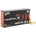 Federal AE45A American Eagle 45ACP 230gr Full Metal Jacket 50 Per Box/20 Case Centerfire, Handgun Ammunition - Federal