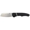 CRKT 7271 Ripsnort II 3.48 in Folding Cleaver Plain Satin 8Cr13MoV SS Blade/Black w/Stainless Inlay GRN/SS Handle Includes Pocket Clip, Knife - Columbia River