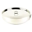 Pathfinder Folding Skillet and Lid, Stainless Steel Construction, Locking Folding Handle, 10 in Skillet PF10SK-102 - Pathfinder