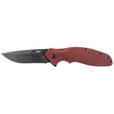 CRKT K800RKP Shenanigan 3.35 in Folding Drop Point Plain Black Stonewashed 4116 Stainless Steel Blade/Maroon GRN Handle Includes Pocket Clip - CRKT
