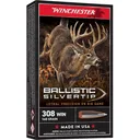Winchester SBST308A Ballistic Silvertip 308Win 168gr Rapid Controlled Expansion Polymer Tip 20 Per Box/10 Case Centerfire, Rifle Ammunition - Winchester