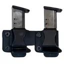 Comp-Tac C62323000LBKN Twin Mag Pouch Double Black Kydex Belt Clip Compatible w/ HK Belts 1.50 in Wide Right Hand - Comptac