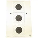 Action Target SR-21C Three Bulls-Eye, Training Target, Cream and Black, 10.5 inx10.5 in, 100 Per Box SR-21C3A-100 - Action Target