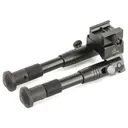 Leapers, Inc. - UTG Shooter's SWAT Bipod, Fits Picatinny Rail or Swivel Stud, 6.2 in - 6.7 in, Tactical Low Profile with Adjustable Height, Black TL-BP28S - Leapers UTG