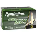 Remington 21485 Premier Match 308Win 168gr Sierra MatchKing BTHP 20 Per Box/10 Case Centerfire, Rifle Ammunition - Remington