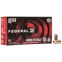 Federal AE40N1 American Eagle Indoor Range Training 40S&W 180gr Total Metal Jacket 50 Per Box/20 Case Centerfire, Handgun Ammunition - Federal