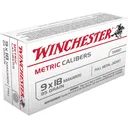 Winchester Ammo MC918M USA Metric 9x18 Makarov 95 gr Full Metal Jacket 50 Per Box/ 20 Case - Winchester