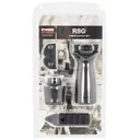 FAB Defense FXRSGB RSG Rubberized Stout Foregrip w/Waterproof Storage Compartment 180 Rotation For Usage Black Polymer - Fab Defense