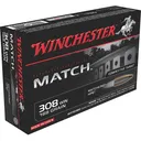 Winchester S308M Match 308Win 168gr Sierra MatchKing BTHP 20 Per Box/10 Case Centerfire, Rifle Ammunition - Winchester