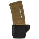 Comp-Tac C39250000LBKN AR Mag Pouch OWB Single Black Kydex Belt Clip Compatible w/ 5.56x45mm NATO/223 Rem Belts 1.50 in Wide Right Hand - Comp-Tac