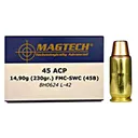 Magtech 45B Range/Training 45ACP 230gr Full Metal Jacket Semi Wadcutter 50 Per Box/20 Case Centerfire, Handgun Ammunition - Magtech