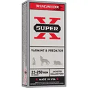 Winchester Ammo X22250HP Super X Varmint & Predator 22-250Rem 55gr Jacketed Hollow Point 20 Per Box/10 Case, Centerfire Rifle Ammo - Winchester