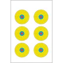 Action Target PRBE6100 High Visibility Bullseye 17.50 in x 23 in Multi-Color 100 Per Box Paper Targets - Action Target