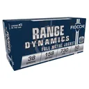 Fiocchi 38G Range Dynamics 38Special 158gr Full Metal Jacket 50 Per Box/20 Case Centerfire, Handgun Ammunition - Fiocchi