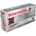 Winchester X222501 Super X 22-250Rem 55gr Jacketed Soft Point 20 Per Box/10 Case Centerfire, Rifle Ammunition - Winchester