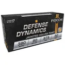 Fiocchi 380APHP Defense Dynamics 380ACP 90gr Jacketed Hollow Point 50 Per Box/20 Case Centerfire, Handgun Ammunition - Fiocchi