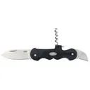 CRKT 6925 Triple Play Folding 8Cr13MoV SS 7.25 in Long Plain Blade/Black Pakkawood Handle Features Bottle Opener/Corkscrew - CRKT