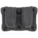 DeSantis Gunhide A87KJEEZ0 Quantico Double Mag Pouch OWB 9mm, 40 S&W 1.5 in Belt Black Kydex - DeSantis Holsters