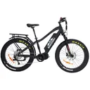Bakcou E-bikes BMBB25 Mule Matte Black 18 in w/Stand Over Height of 29.50 in Frame, Shimano Alivio Hill-Climbing 9 Speed Bafang M620 Ultra Motor, 35+ mph Speed - Bakcou