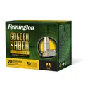 Remington 27613 Golden Saber Defense 9mmLuger 124gr Brass Jacketed Hollow Point 20 Per Box/25 Case Centerfire, Handgun Ammunition - Remington